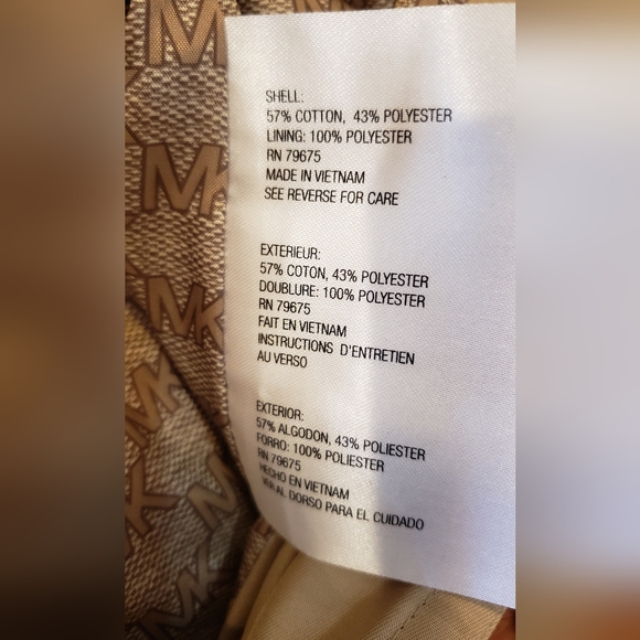 NWT Michael Kors short trench coat size Large ☀️ - Picture 7 of 10